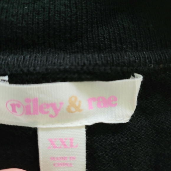 Riley & Rae V-Neck Polo Black Sweater XXL - Picture 8 of 9